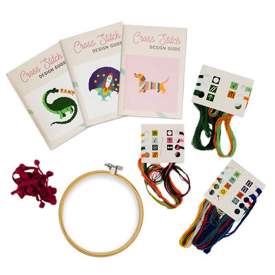 Make Your Own Decorative Cross Stitch Hoops: Needle Craft Kit image number 2