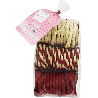 Red and Natural Twine - Pack Of 3 image number 1