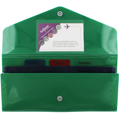 Snopake Fusion Travel Holder Wallet - Green image number 2