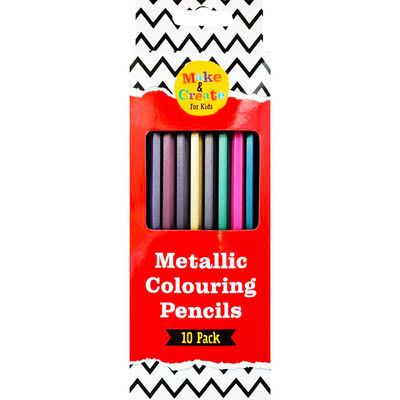 Metallic Colouring Pencils Pack of 10 image number 1