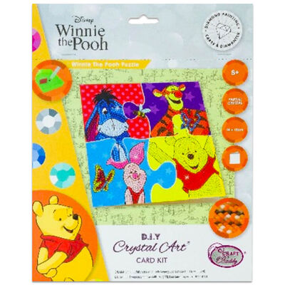 Winnie the Pooh Puzzle Crystal Art Card image number 1