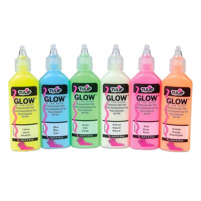 Tulip Dimensional Fabric Glow Paint: Pack of 6 image number 2