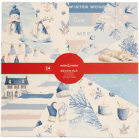 Snowy Christmas Design Pad: 12 x 12 Inches