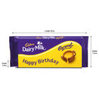 Cadbury Dairy Milk Caramel Chocolate Bar 110g - Happy Birthday image number 2