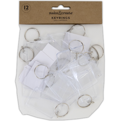 Plastic Keyrings: Pack of 12 image number 1