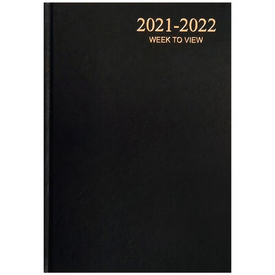 A5 Black 2021-2022 Week to View Diary image number 1