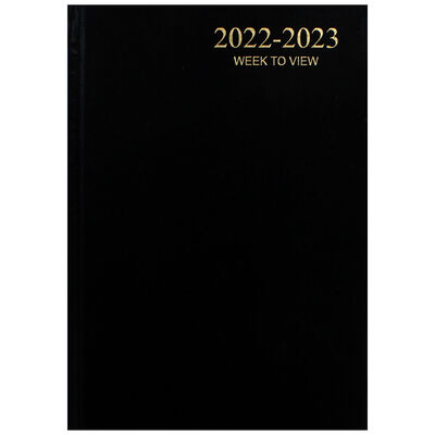 A5 Black 2022-2023 Week to View Academic Diary image number 1