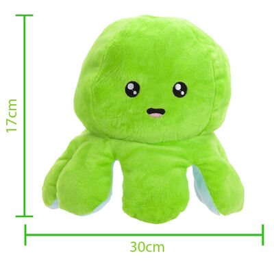 Large Reversible Squid Plush Toy: Blue & Green image number 4