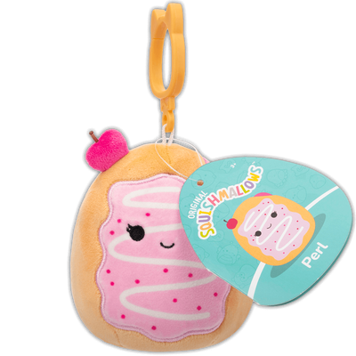 Squishmallows Clip On Plush: Perl The Cherry Jelly Donut image number 1