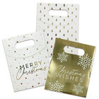 Christmas Gold Gift Bags: Pack of 3 image number 2