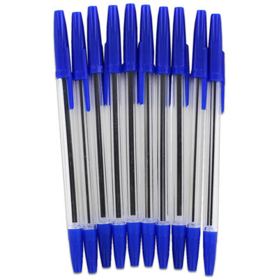 Works Essentials Blue Ballpoint Pens: Pack of 10 image number 2
