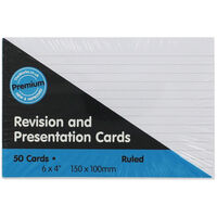 White Revision and Presentation Cards: Pack of 50