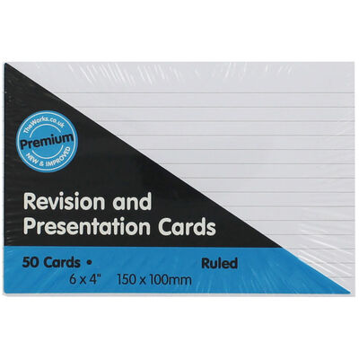 White Revision and Presentation Cards: Pack of 50 image number 1