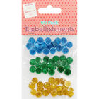 Blue Green Mini Dome Embellishments - 60 Pack image number 1