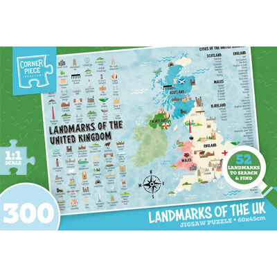 Landmarks of The UK 300 Piece Jigsaw Puzzle image number 1