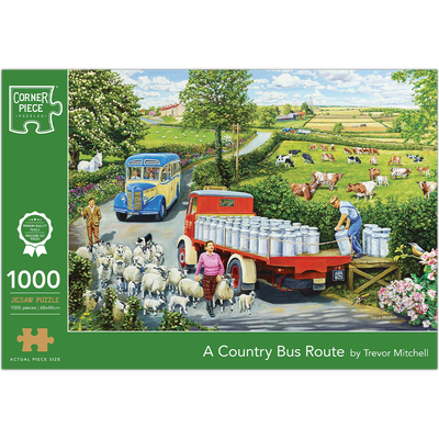 A Country Bus Route by Trevor Mitchell 1000 Piece Jigsaw Puzzle image number 1