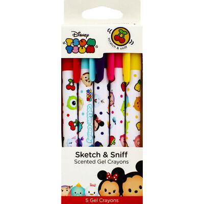 Tsum Tsum Sketch and Sniff Scented Gel Crayons - 5 Pack image number 1