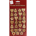 Wooden Advent Stickers - 27 Pack image number 1