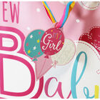 Large Pink New Baby Glitter Gift Bag image number 2