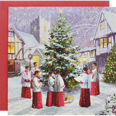 Glitter Choir Premium Christmas Cards: Pack Of 10 image number 1