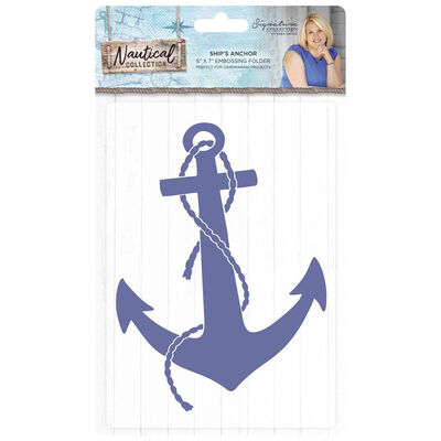 Crafters Companion Nautical Collection 3d Embossing Folder - Anchor image number 1