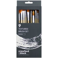 Crawford & Black Textured Brush Set: Pack of 9