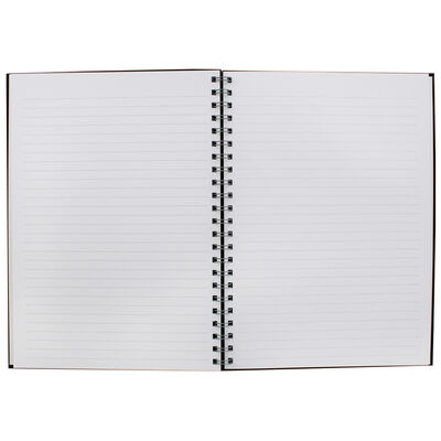A4 Wiro Plain Black Lined Notebook From 0.50 GBP | The Works