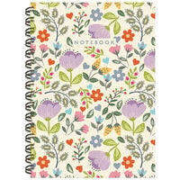B5 Wiro Lilac Floral Notebook