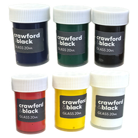 Crawford & Black Glass Paints: Pack of 6