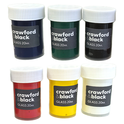 Crawford & Black Glass Paints: Pack of 6 image number 2