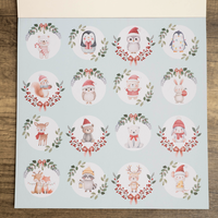 Christmas Animal Design Pad: 12 x 12 Inches