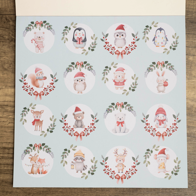 Christmas Animal Design Pad: 12 x 12 Inches image number 2