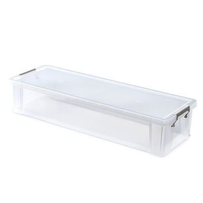 Whitefurze Allstore 27 Litre Clear Plastic Storage Box image number 1