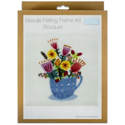 Needle Felting Kit with Frame: Bouquet image number 1