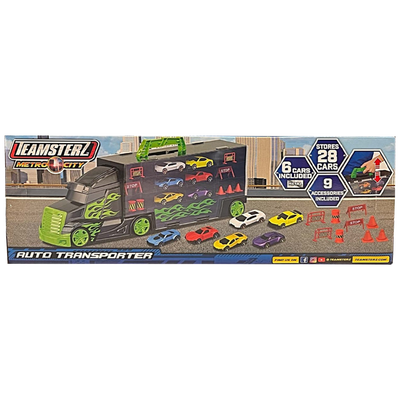 Teamsterz Metro City Medium Car Transporter Truck: Pack of 6 image number 2