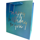 Large Gift Bag: Blue Happy Birthday image number 1