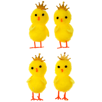 Chicks With Crowns Bonnet Decorations: Pack of 4