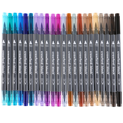 Crawford & Black Twin Tip Watercolour Brush Pens: Pack of 50 image number 4