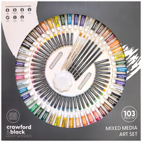 Crawford & Black Mix Media Art Set: Pack of 103