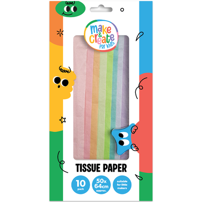 Assorted Coloured Tissue Paper: 10 Sheets image number 2
