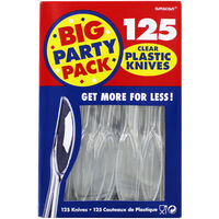 Clear Plastic Knives - 125 Pack