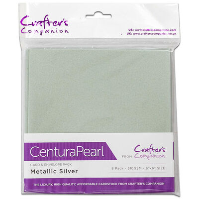 Crafter&rsquo;s Companion Cards and Envelopes: Metallic Silver image number 1