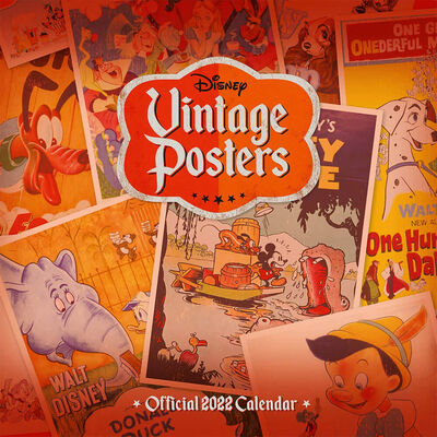 Disney Vintage Posters 2022 Square Calendar image number 1