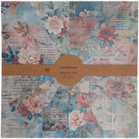 Summer Script Design Pad: 12 x 12 Inches