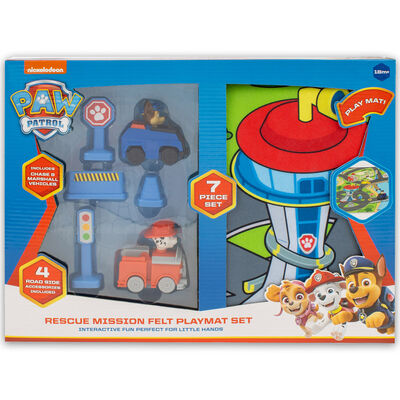 Paw Patrol Felt Mat and Vehicles Set image number 1