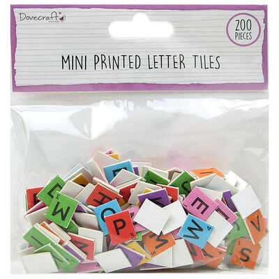 Dovecraft Essentials Mini Letter Tiles Multi-Coloured - Pack of 200 image number 1