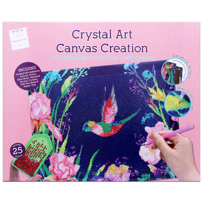 Crystal Art Canvas Creation: Hummingbird image number 1