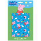 Peppa Pig 2 Sheet 2 Tag Gift Wrap Set image number 1