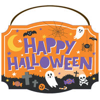 Halloween Double Sided Dex Hanging Sign