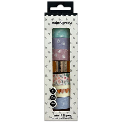 Neutral Washi Tape: Pack of 8 image number 1